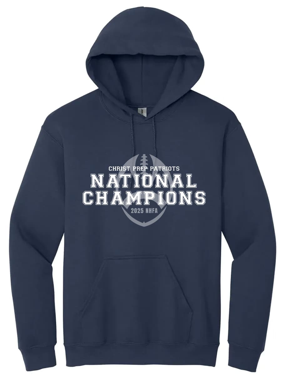 Christ Prep players in team hoodies